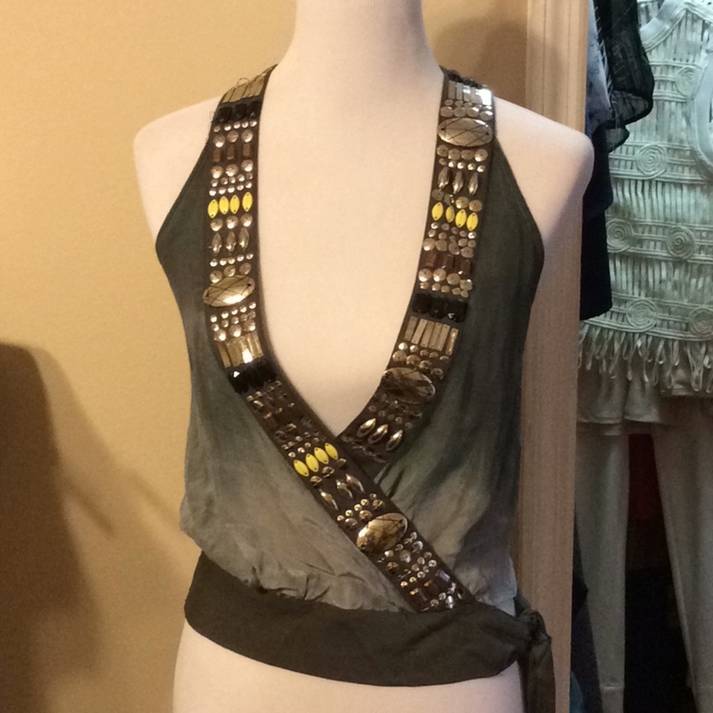 💕NEW Silk Beaded Top💕